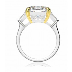 anillo de diamantes plata