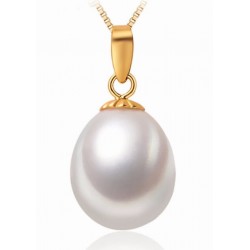 collar plata perla blanca