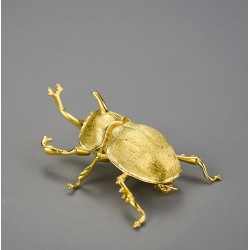 Broche con insecto de plata y oro