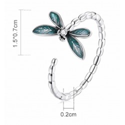 anillo de plata libélula