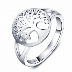 anillo de plata árbol de la vida